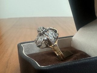 Anillo Oro 18k Diamantes Platino