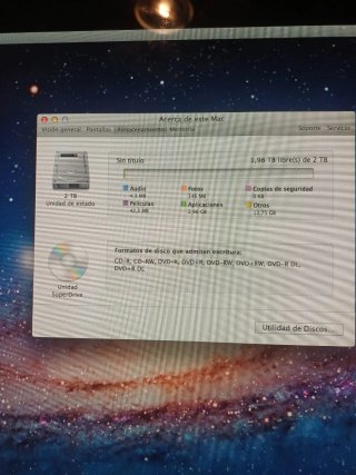 Apple iMac 2010 8GB RAM 2TB Disco