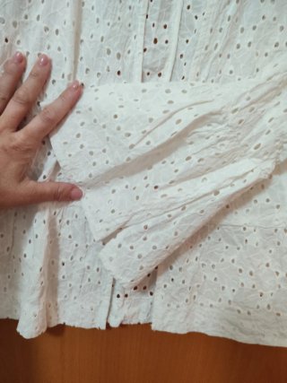 Chaqueta Zara calada verano blanca