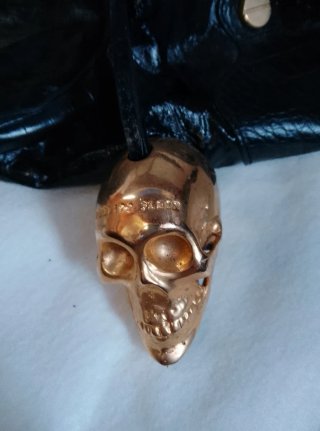 Bolso Philipp Plein Negro y Dorado Nuevo