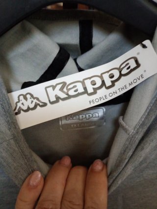 Felpa Kappa XL con cappuccio e scollo alto