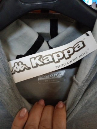 Felpa Kappa XL con cappuccio e scollo alto