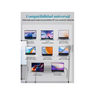 Cargador adaptador portátil HP 65W compatible