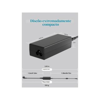 Cargador adaptador portátil HP 65W compatible