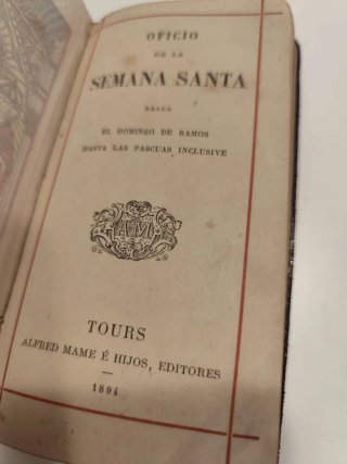 Devocionario antiguo "Oficio de la Semana Santa"