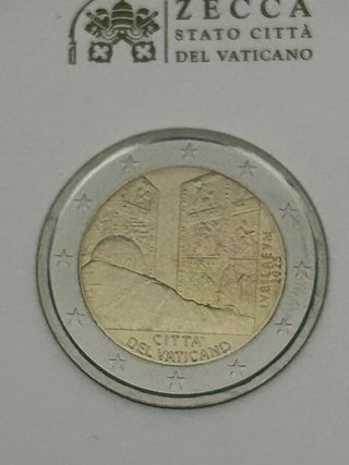 2 Euro Vaticano 2025 Año Santo Cartera
