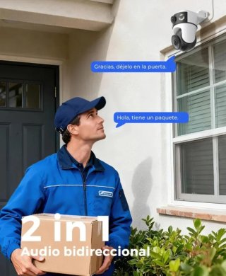Cámara WiFi Reobiux 2K Doble Lente IP66
