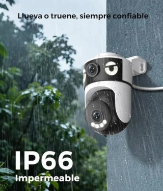 Cámara WiFi Reobiux 2K Doble Lente IP66