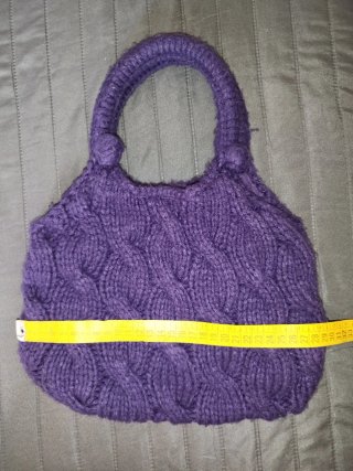 Borsa viola artigianale maglia trecce 15 euro