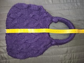 Borsa viola artigianale maglia trecce 15 euro