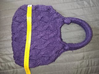 Borsa viola artigianale maglia trecce 15 euro