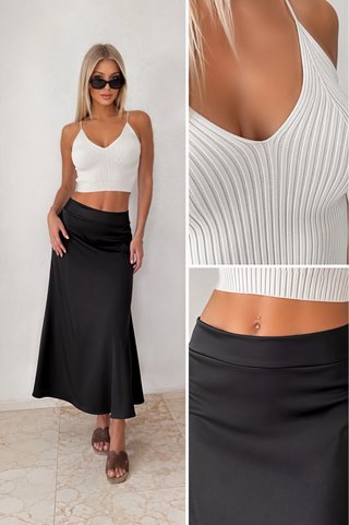 Conjunto top+falda