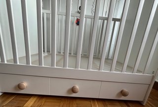 Cuna Ikea Gonatt Blanca con Cajón