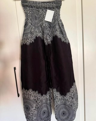 Pantalón tailandés boho rayón nido abeja