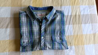 Camisa Esprit cuadros manga corta Talla L