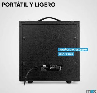 Amplificador Max Music 40W Guitarra/Bajo Negro