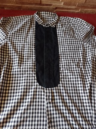 Camicia uomo quadri bianco e nero