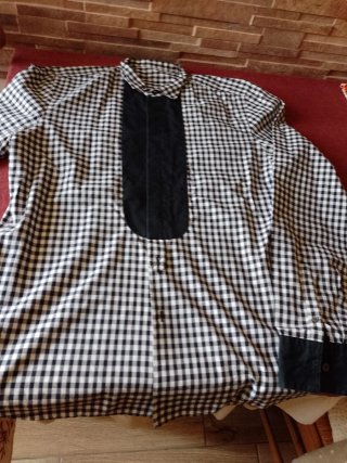 Camicia uomo quadri bianco e nero