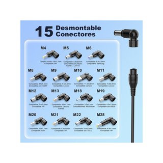 Shefor cargador universal portátil 100W adaptable