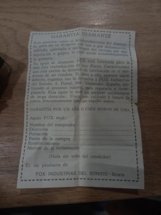 Aguja de diamante Shure