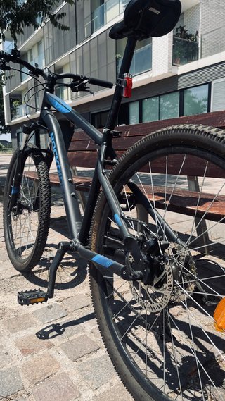 Bicicleta RockRider ST120 Negra/Azul