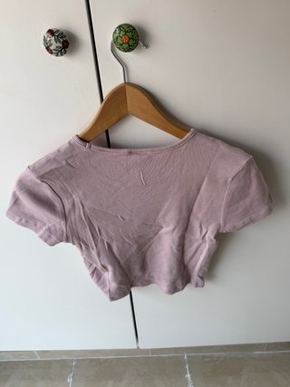 Camiseta rosa manga corta Divided