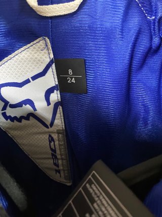 Pantalón Motocross Niño Fox Azul/Blanco Talla 8
