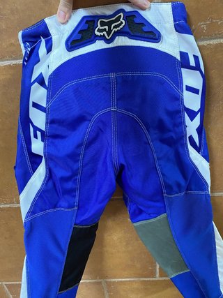 Pantalón Motocross Niño Fox Azul/Blanco Talla 8
