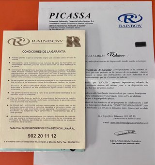 Aspirador Rainbow. Con ascesorios y documentación