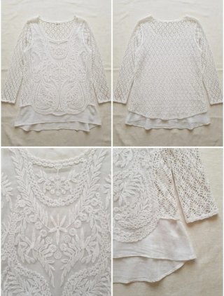 Blusa Bianca Ricamata - Stile Boho Chic