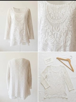 Blusa Bianca Ricamata - Stile Boho Chic