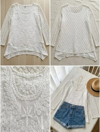 Blusa Bianca Ricamata - Stile Boho Chic