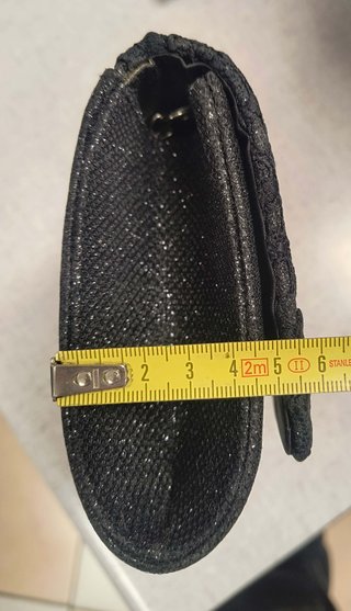 Pochette nera glitter 18x12x6cm