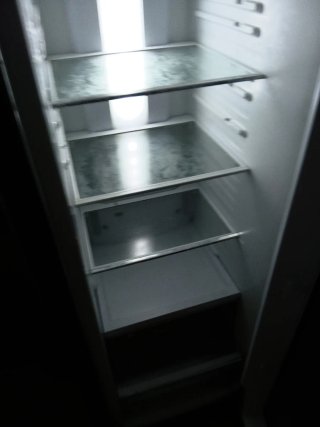 Nevera combi plateada