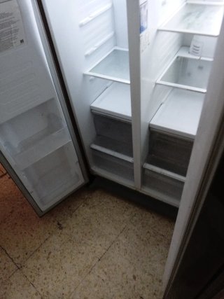 Nevera combi plateada