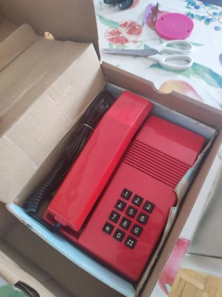 Teléfono Teide Rojo Telefónica Vintage años 80/90