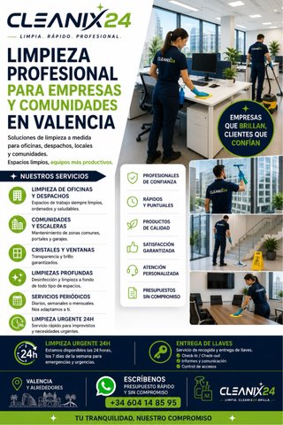 LIMPIEZA DE OFICINAS Y COMUNIDADES EN VALENCIA –