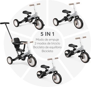 KikkaBoo Flip, Triciclo Evolutivo de Bebé 5 en 1
