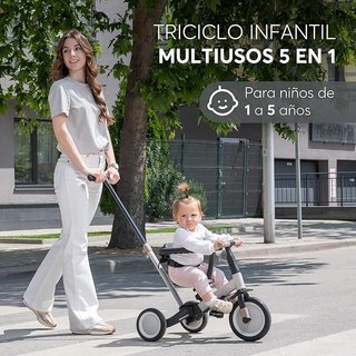 KikkaBoo Flip, Triciclo Evolutivo de Bebé 5 en 1