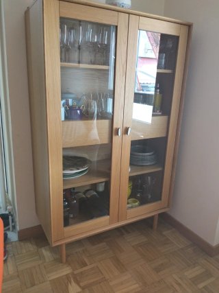 Vetrina Kenay Home in legno e vetro