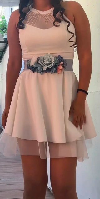 Vestido blanco de fiesta/quinceañera
