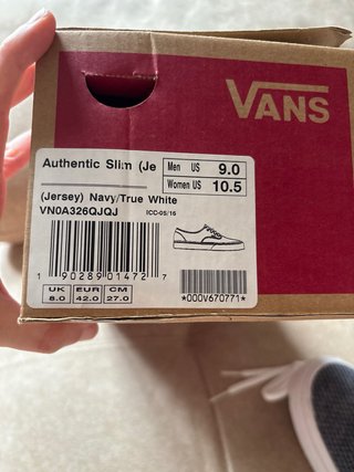 Vans Authentic Slim Azul marino y blanco