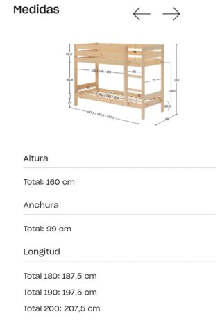 Litera madera LUFE 6 meses uso