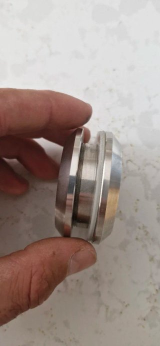 Maniglia per porta in vetro occhio in metallo argentato