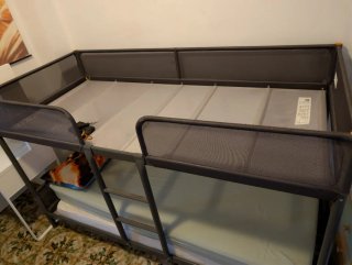 Estructura litera gris oscuro 90x200 ikea
