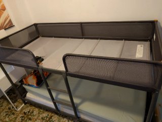 Estructura litera gris oscuro 90x200 ikea