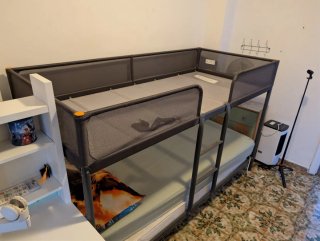 Estructura litera gris oscuro 90x200 ikea