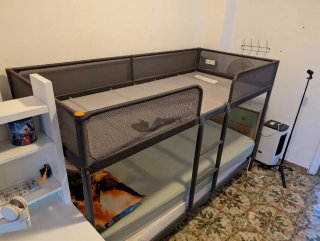 Estructura litera gris oscuro 90x200 ikea