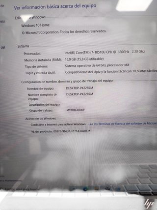 Portátil HP Convertible 16GB RAM 500GB SSD i7