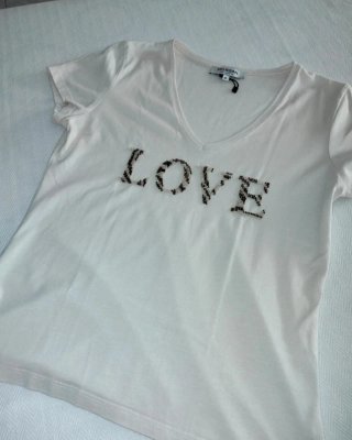 Camiseta Morgan con lentejuelas